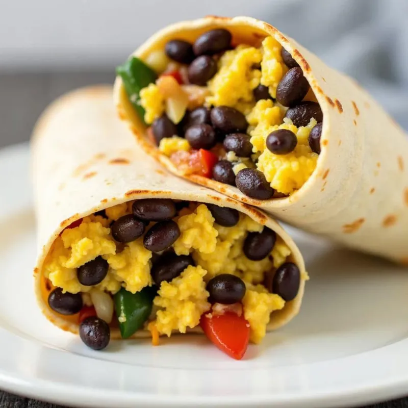 Tofu Scramble Breakfast Burritos