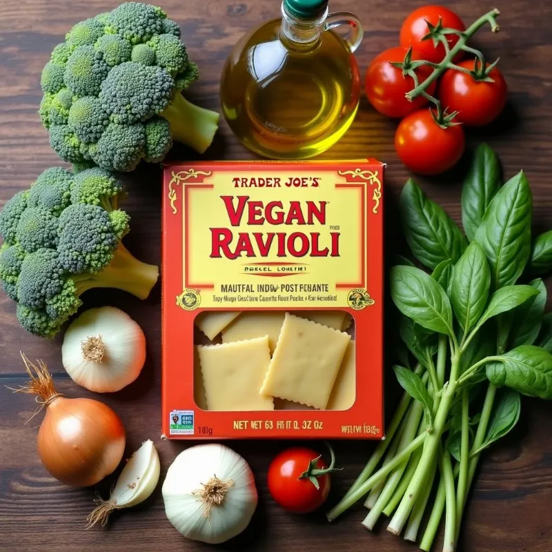 Assortment of Ingredients for Vegan Ravioli