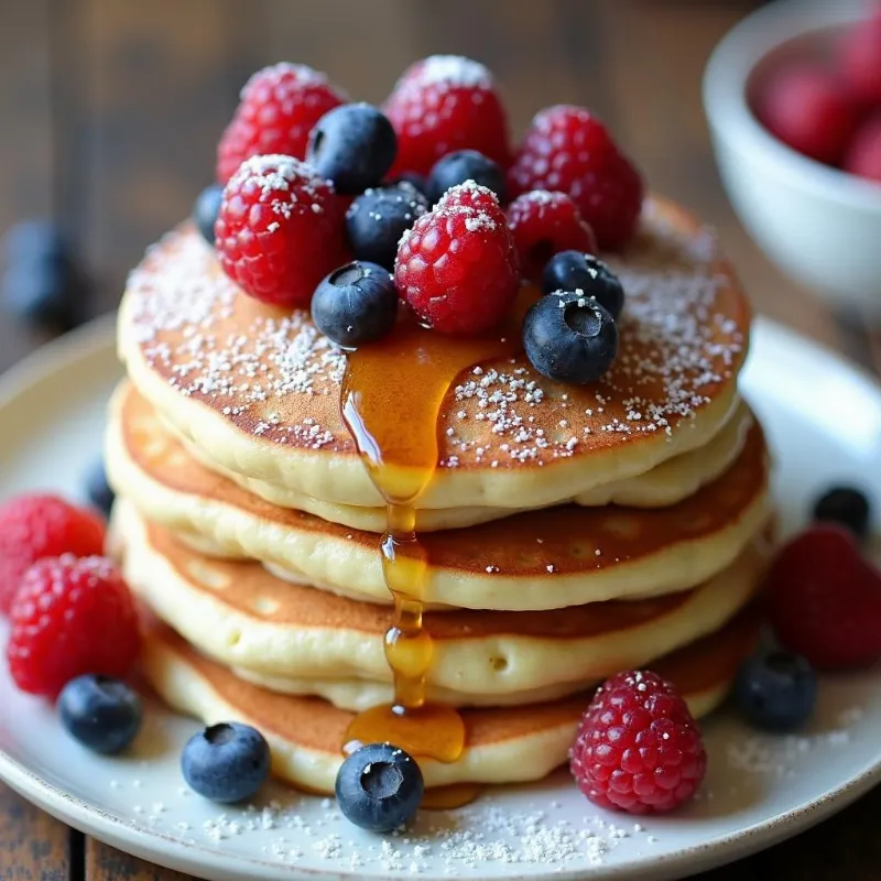 Stack of Vegan Almond Flour Pancakes