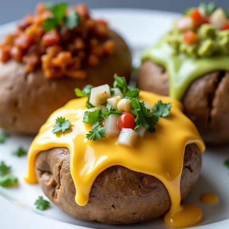 Assortment of Vegan Toppings for Baked Potatoes