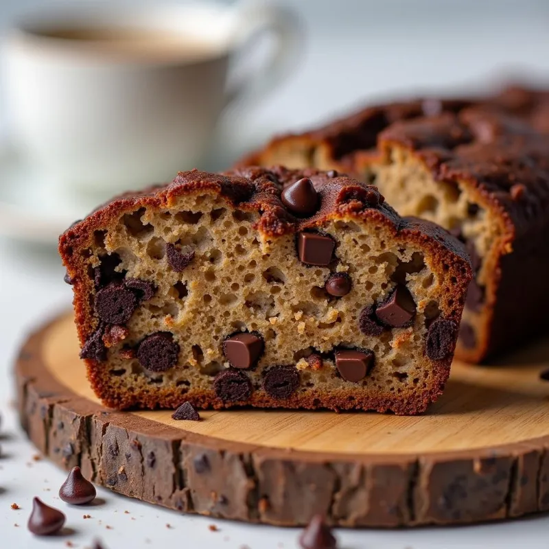 Vegan Banana Bread Chocolate Slice