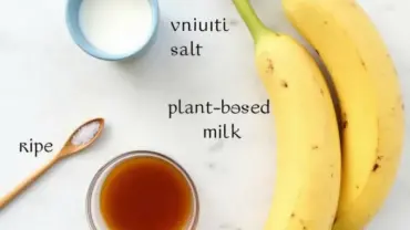 Vegan banana ice cream ingredients