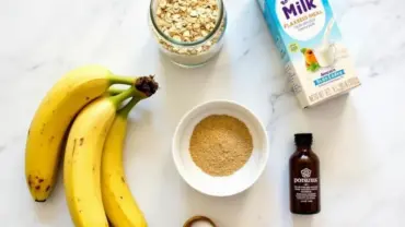 Vegan Banana Oat Pancake Ingredients