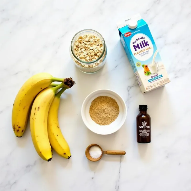 Vegan Banana Oat Pancake Ingredients