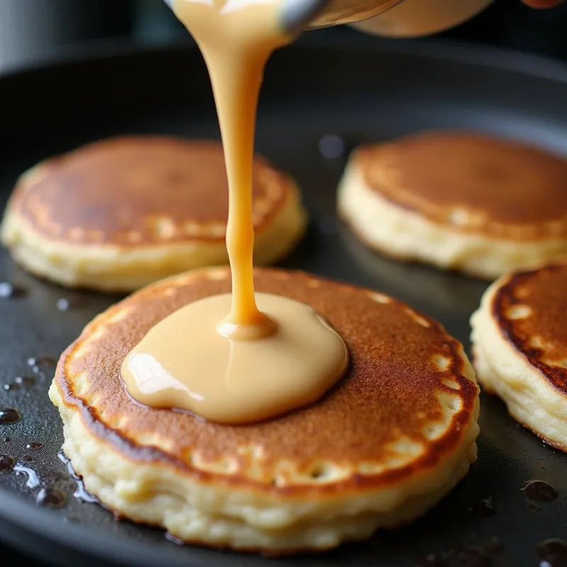 Vegan Banana Oat Pancakes Cooking