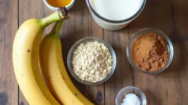 Vegan Banana Oat Pancakes Ingredients