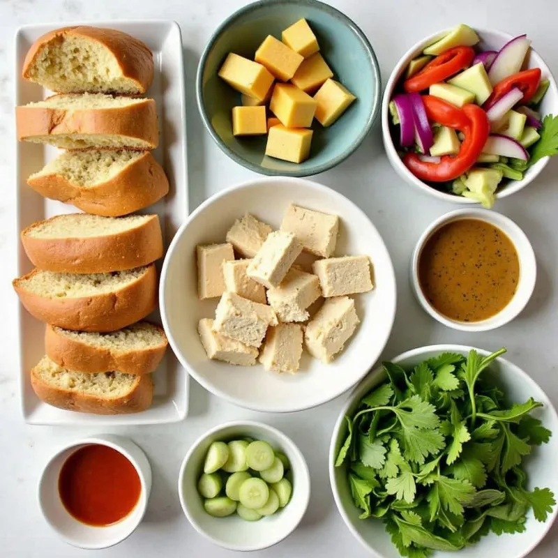 Vibrant Vegan Banh Mi Ingredients