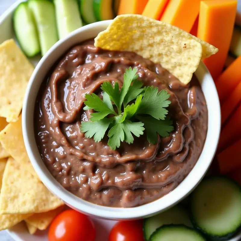 Colorful Vegan Black Bean Dip