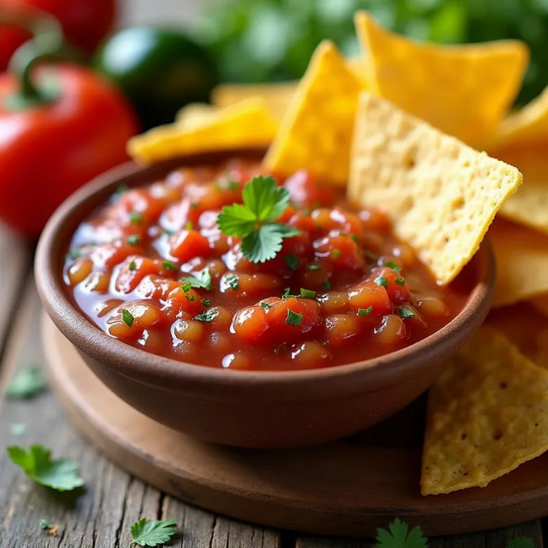  A colorful bowl of vegan black bean salsa, garnished with fresh cilantro and lime wedges.