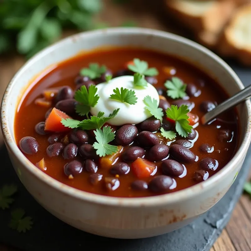 Hearty Vegan Black Bean Soup