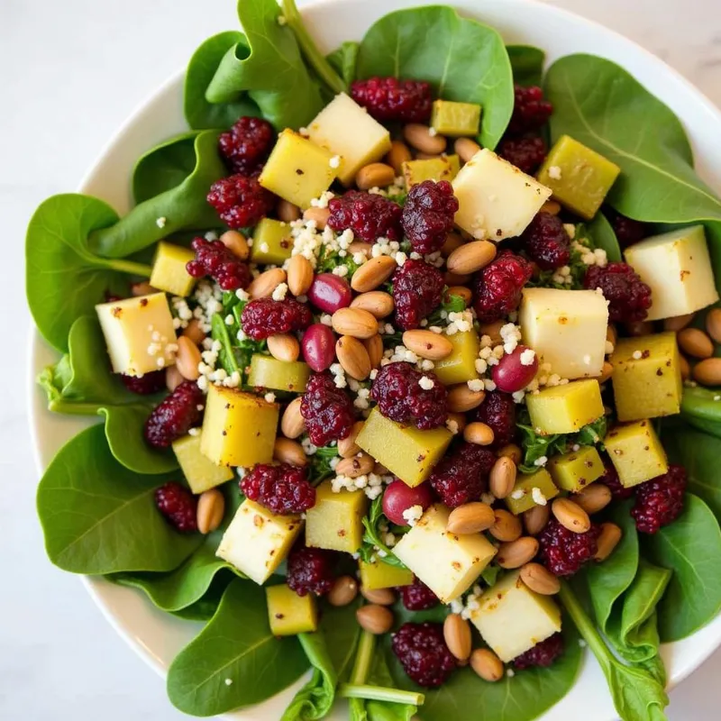 Colorful Vegan Salad with Brazil Nuts