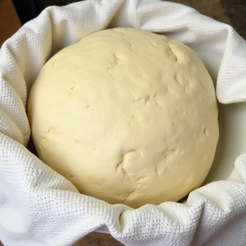 Vegan bread dough first rise