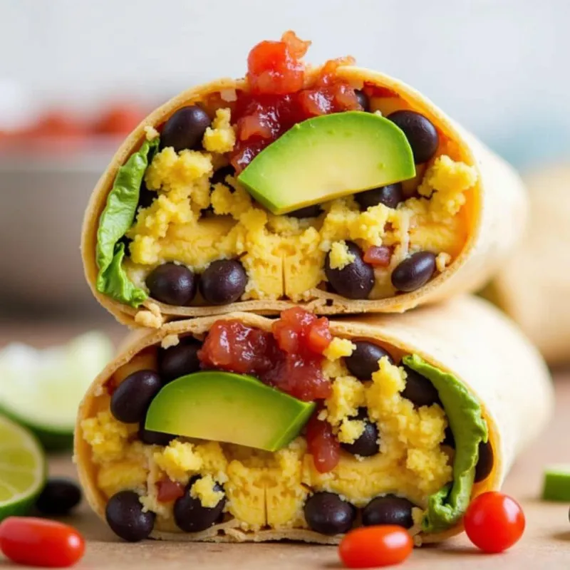 Vegan Breakfast Burrito with Tofu Scramble