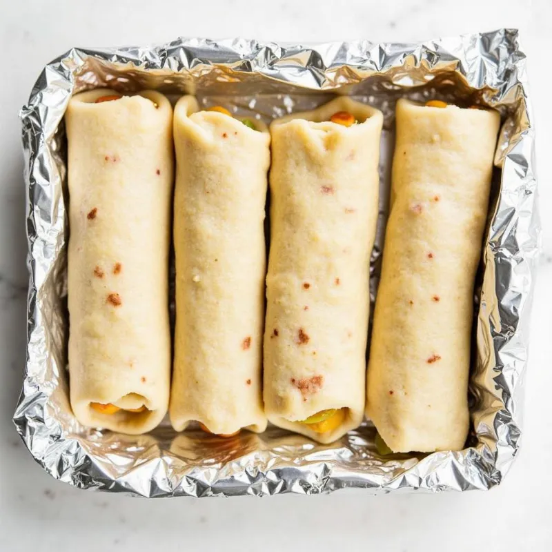 Vegan Breakfast Burritos Wrapped in Foil