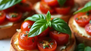 Vegan Bruschetta with Roasted Tomatoes and Garlic