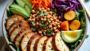 Colorful vegan Buddha bowl