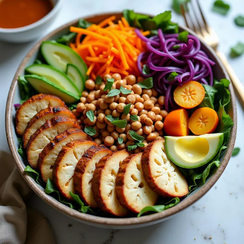 Colorful vegan Buddha bowl