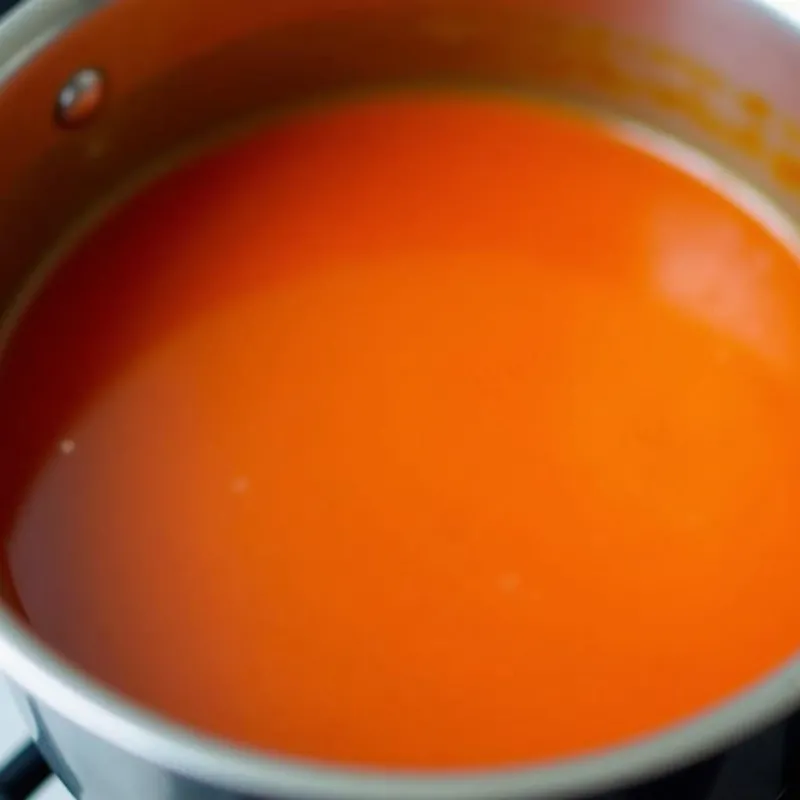 Vegan Buffalo Sauce Simmering