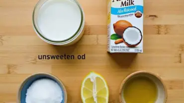 Vegan butter ingredients neatly arranged on a table