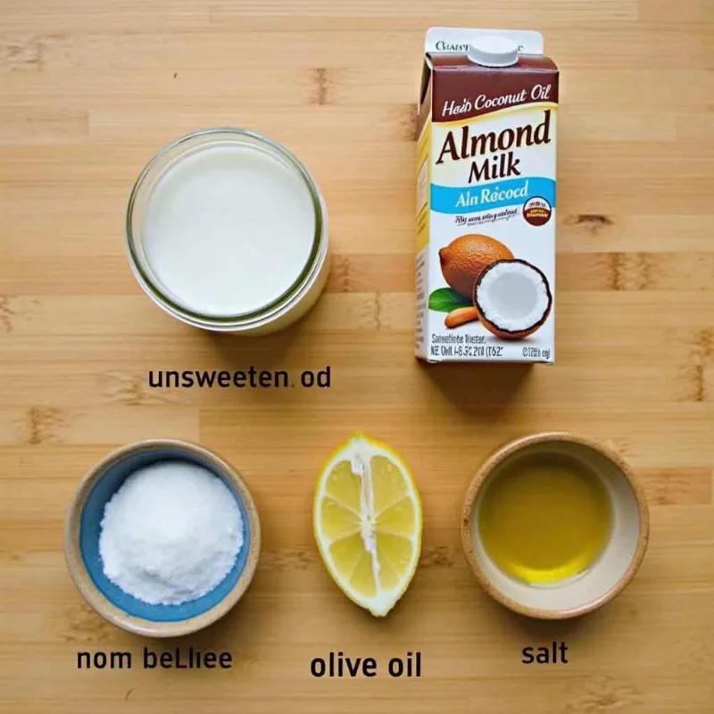 Vegan butter ingredients neatly arranged on a table