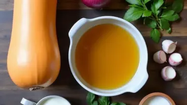 Ingredients for vegan butternut squash soup