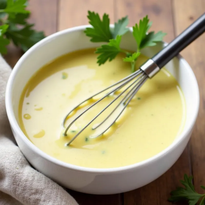 Vegan Caesar Salad Dressing in a bowl