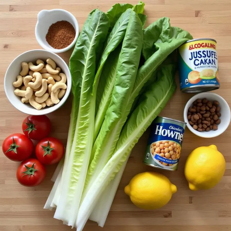 Ingredients for Vegan Caesar Salad