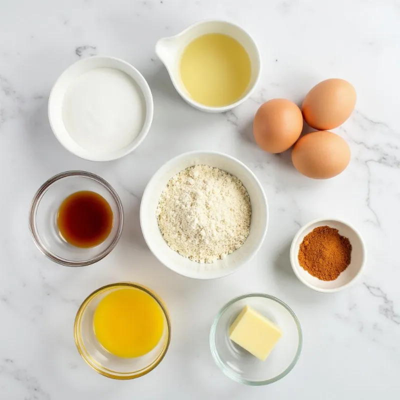 Vegan Cake Ingredients Laid Out 