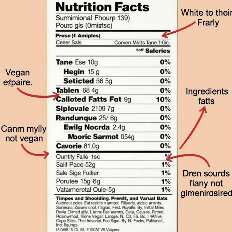 Close-up of a Vegan Cake Mix Box Highlighting the Ingredient List