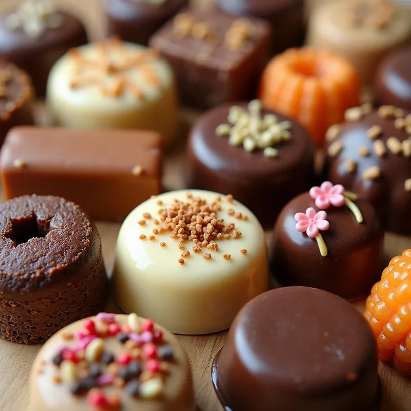 Assortment of Colorful Vegan Candies on a Table