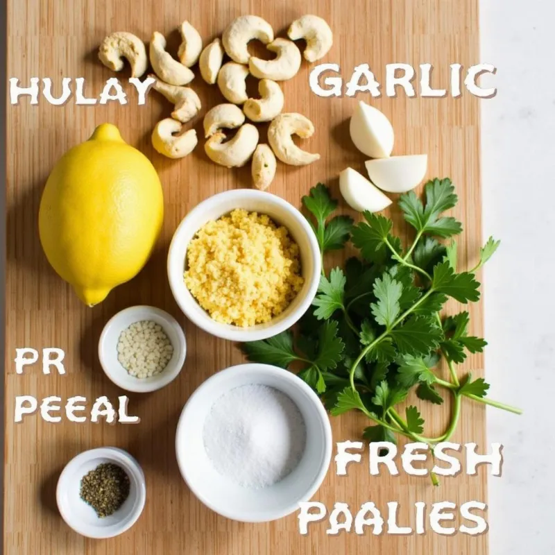 Vegan Cashew Alfredo Sauce Ingredients