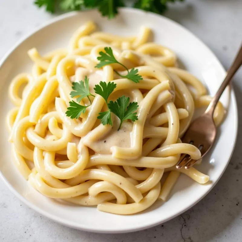 Vegan Cashew Alfredo with Pasta