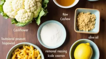 Vegan Cauliflower Mac and Cheese Ingredients