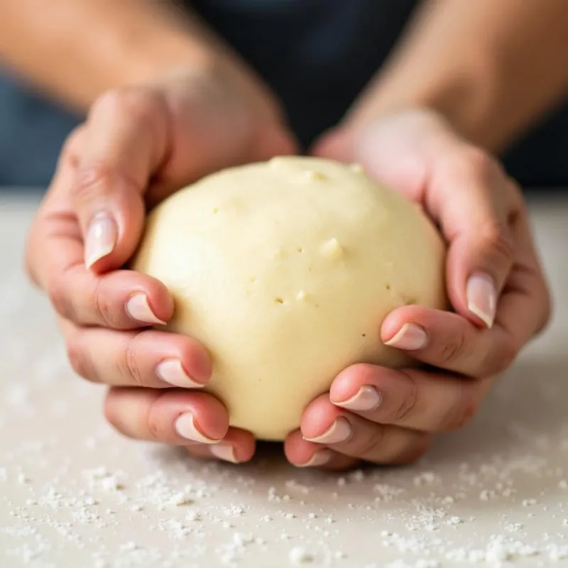 Vegan cauliflower pizza crust dough