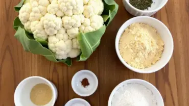 Vegan cauliflower pizza crust ingredients