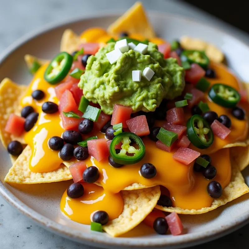 Vegan Cheese Sauce Nachos