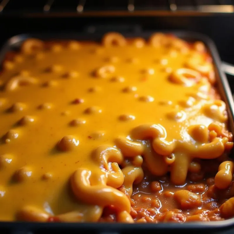 Vegan Chili Mac and Cheese Baking