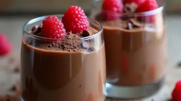 Vegan Chocolate Avocado Mousse in a Glass