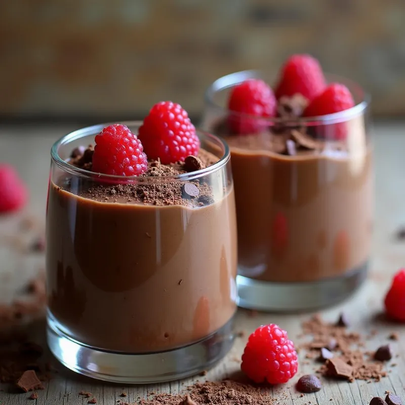 Vegan Chocolate Avocado Mousse in a Glass