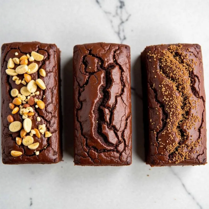 Vegan chocolate banana bread variations