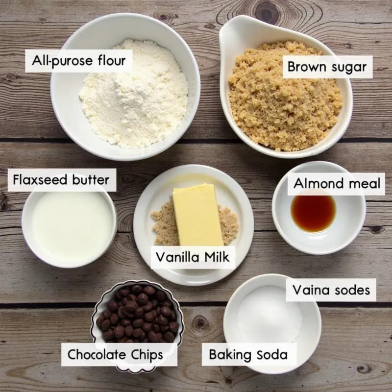 Vegan Chocolate Chip Cookie Ingredients