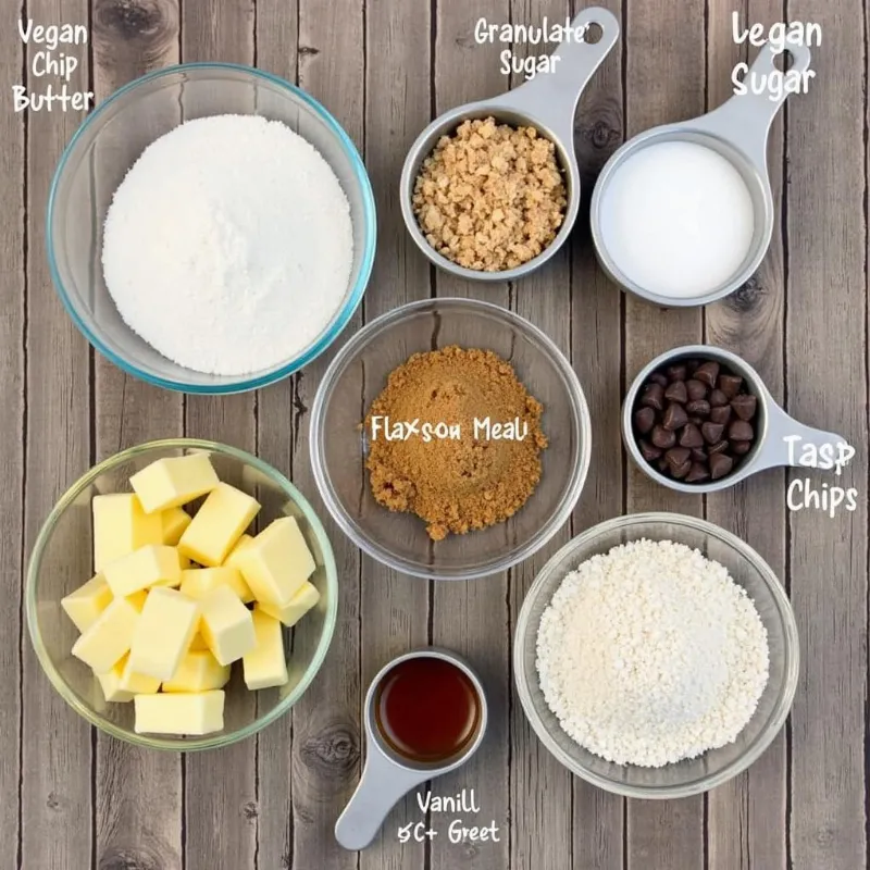 Vegan Chocolate Chip Cookie Ingredients