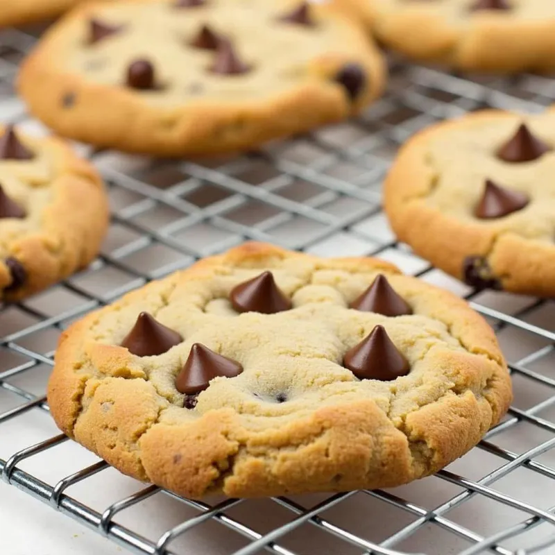 Vegan Chocolate Chip Cookies Cooling