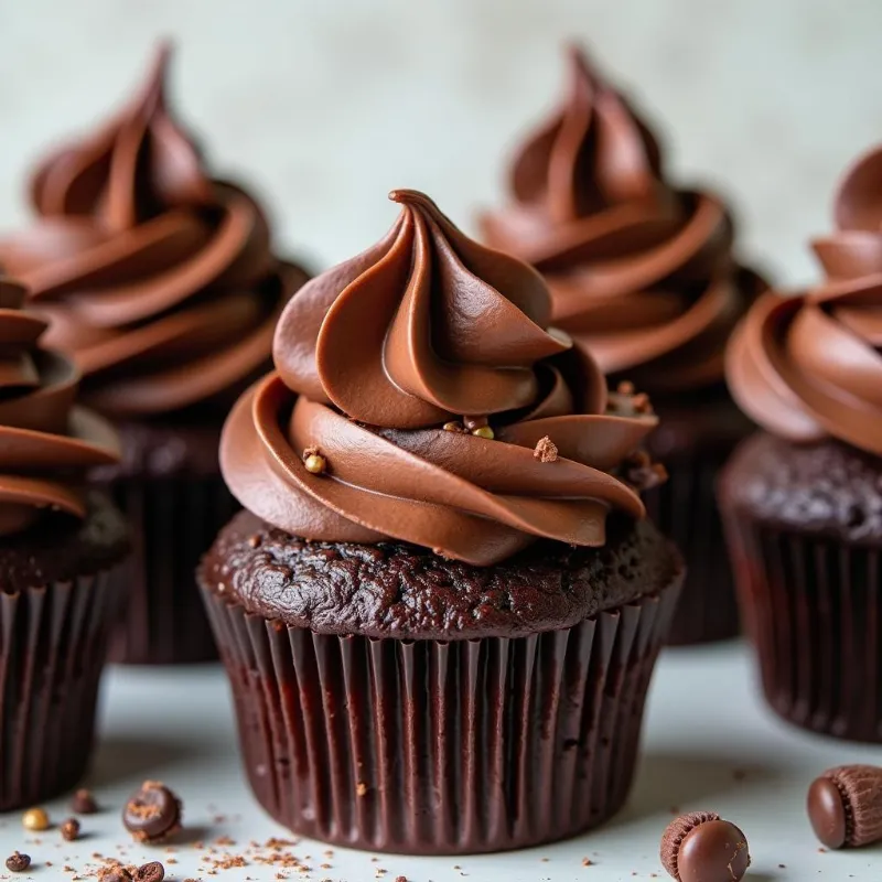 Vegan Chocolate Cupcakes Frosted