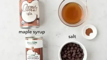 Vegan chocolate ice cream ingredients