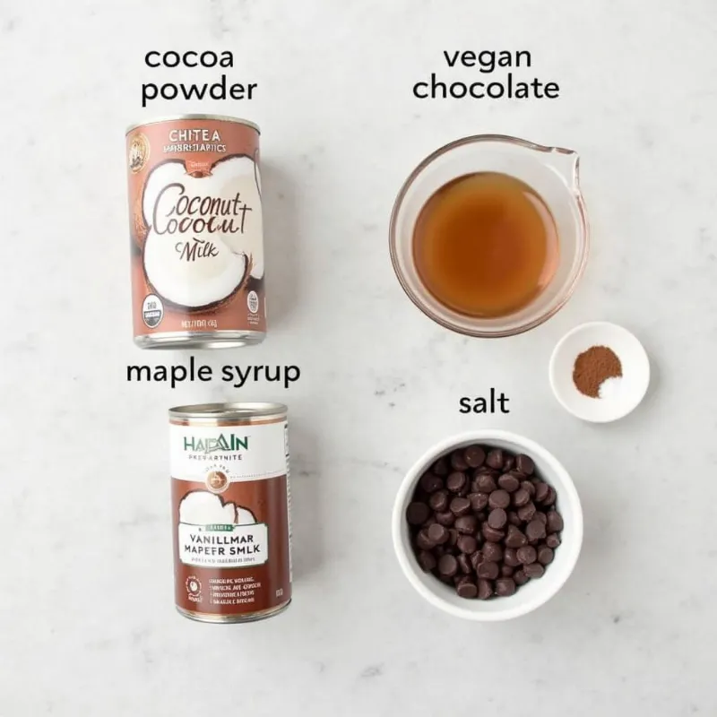 Vegan chocolate ice cream ingredients