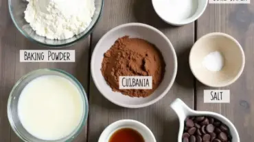 Ingredients for a Vegan Chocolate Mug Cake