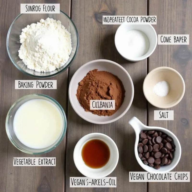 Ingredients for a Vegan Chocolate Mug Cake