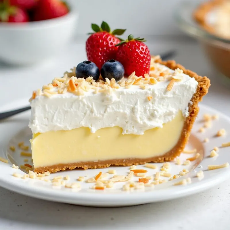 Vegan Coconut Cream Pie Slice