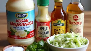 Ingredients for vegan coleslaw dressing